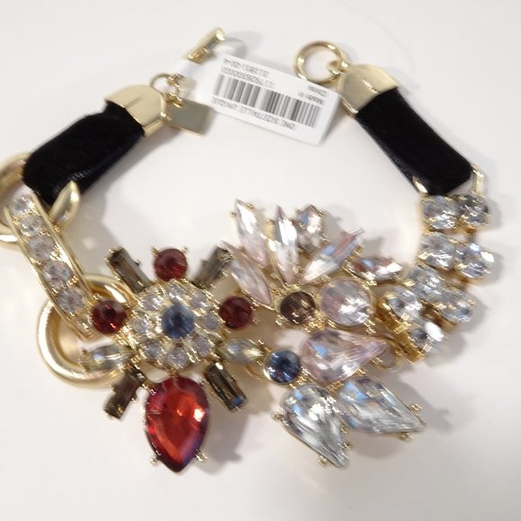 NWT 78 Banana Republic Treasure Trove Firework Savannah Crystal Toggle Bracelet - Picture 6 of 7